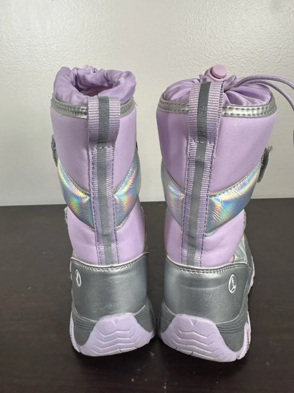 Lands End Flurry Insulated Winter Boots Kids Size 10 Snow Fleece Lined